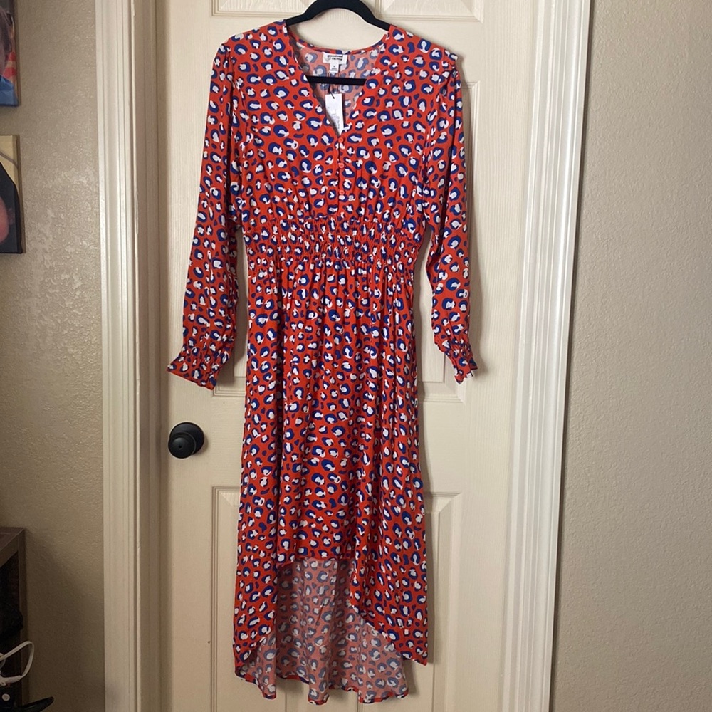 NWT Grace Atwood TheDrop nightgown dress. Red animal print size M